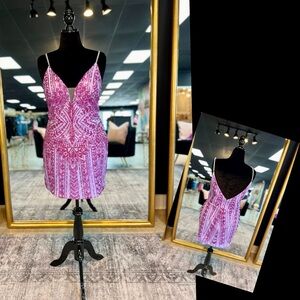 Purple💜 lavender sequin cocktail HOMECOMING DRESS💜